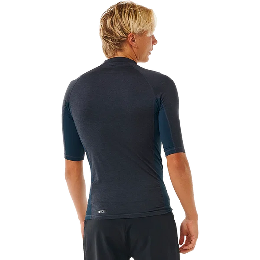 Rip Curl Mens Dawn Patrol UPF 50 Perf Short Sleeve Rash Vest