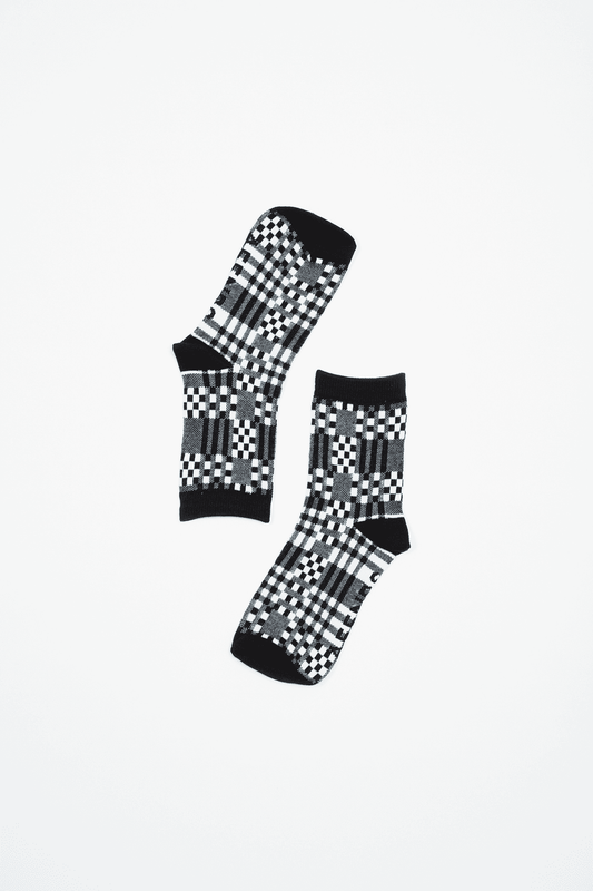 AFENDS Blair Socks Two Pack - Black / White