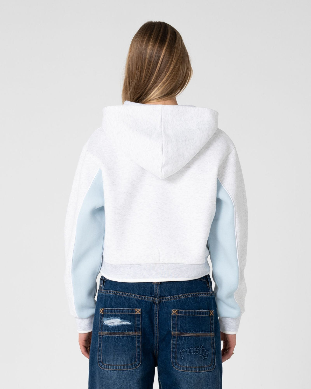 Rusty Mini Two Tides Cropped Fleece Hoodie
