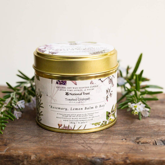 Rosemary, Lemon Balm & Bay Candle in a Matt Gold Tin