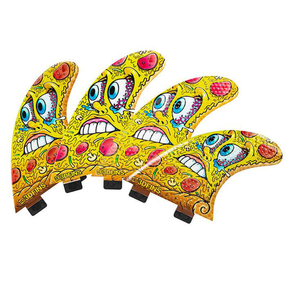 3D Fins - All Rounder Quad - Medium - Pizza (FCS1/Futures)