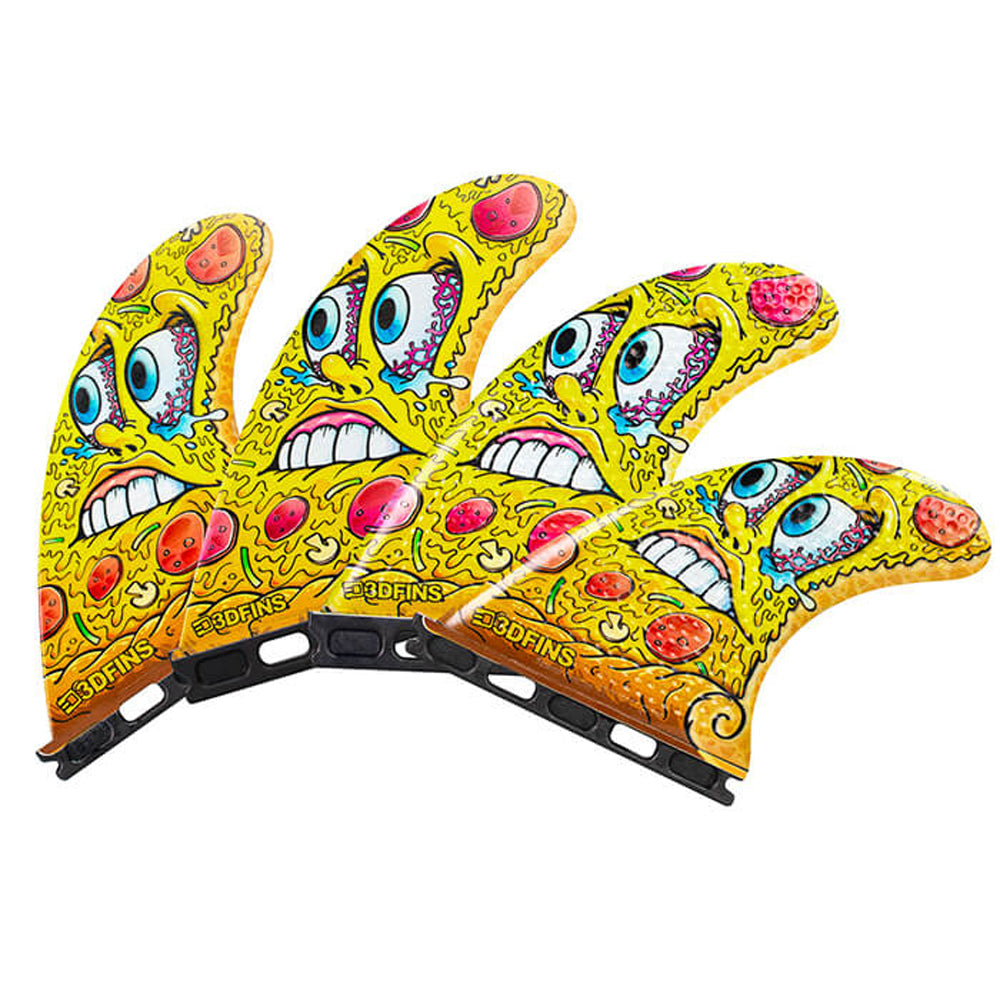 3D Fins - All Rounder Quad - Medium - Pizza (FCS1/Futures)