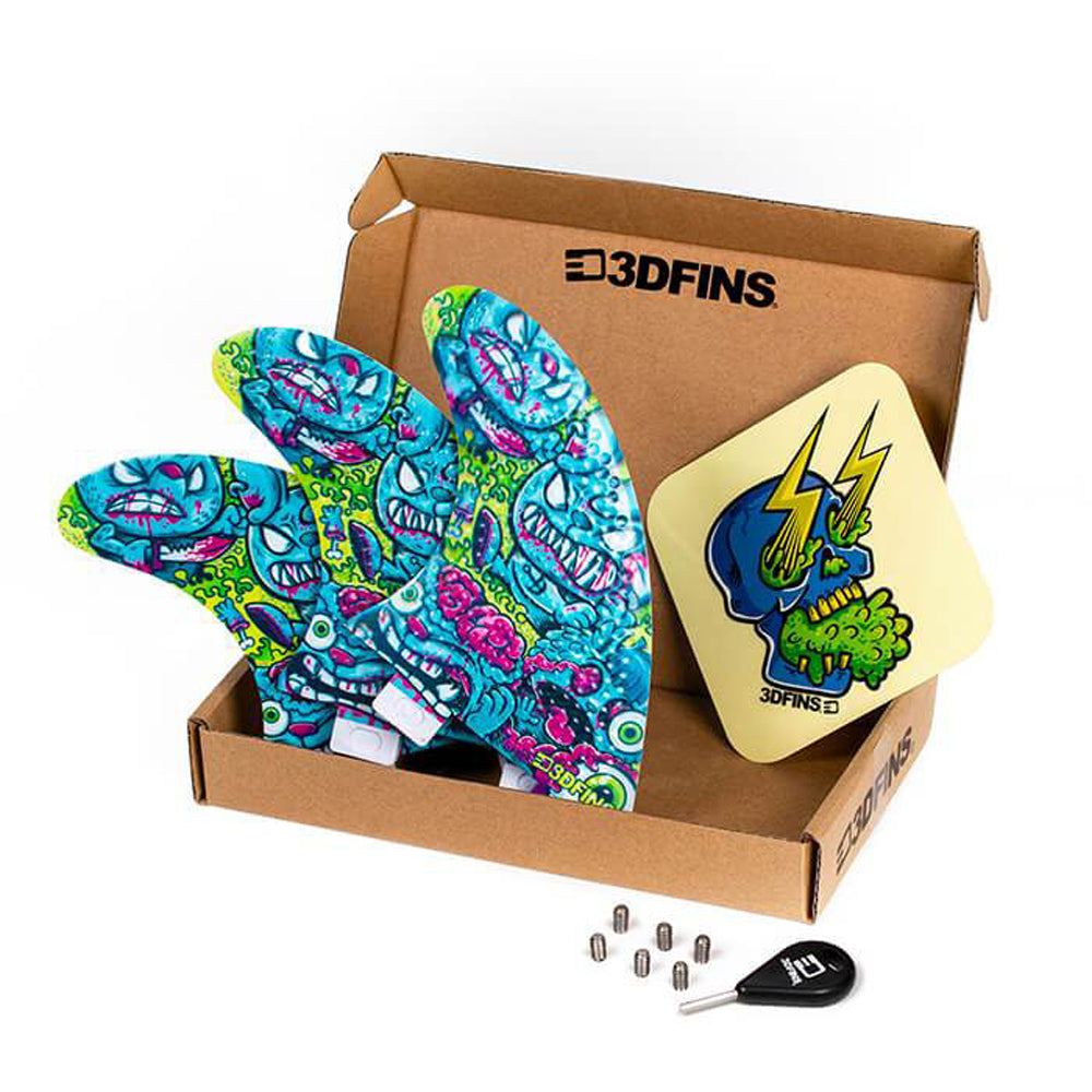 3D Fins - All Rounder Thruster - Small - Braindead (FCS1/Futures)