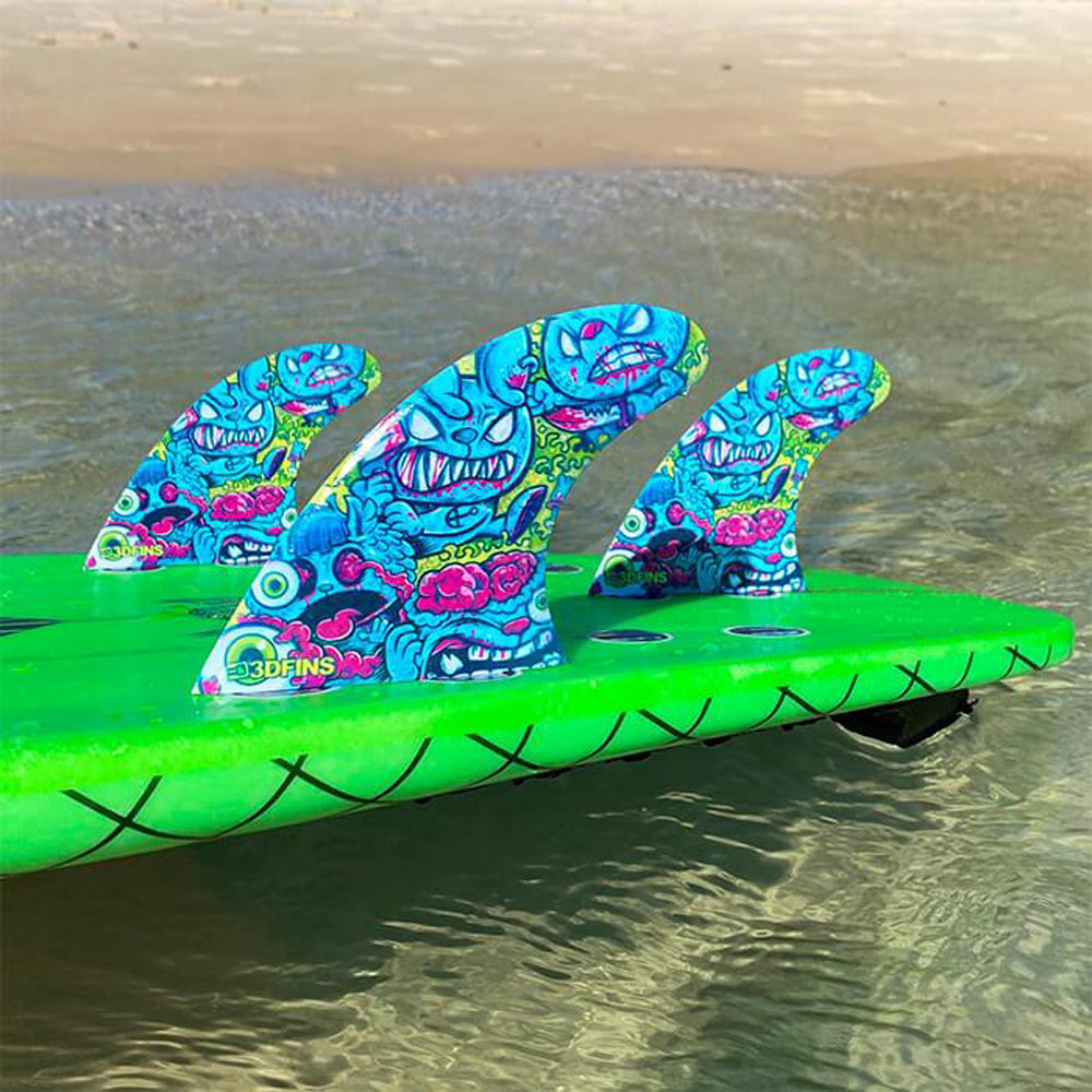 3D Fins - All Rounder Thruster - Small - Braindead (FCS1/Futures)