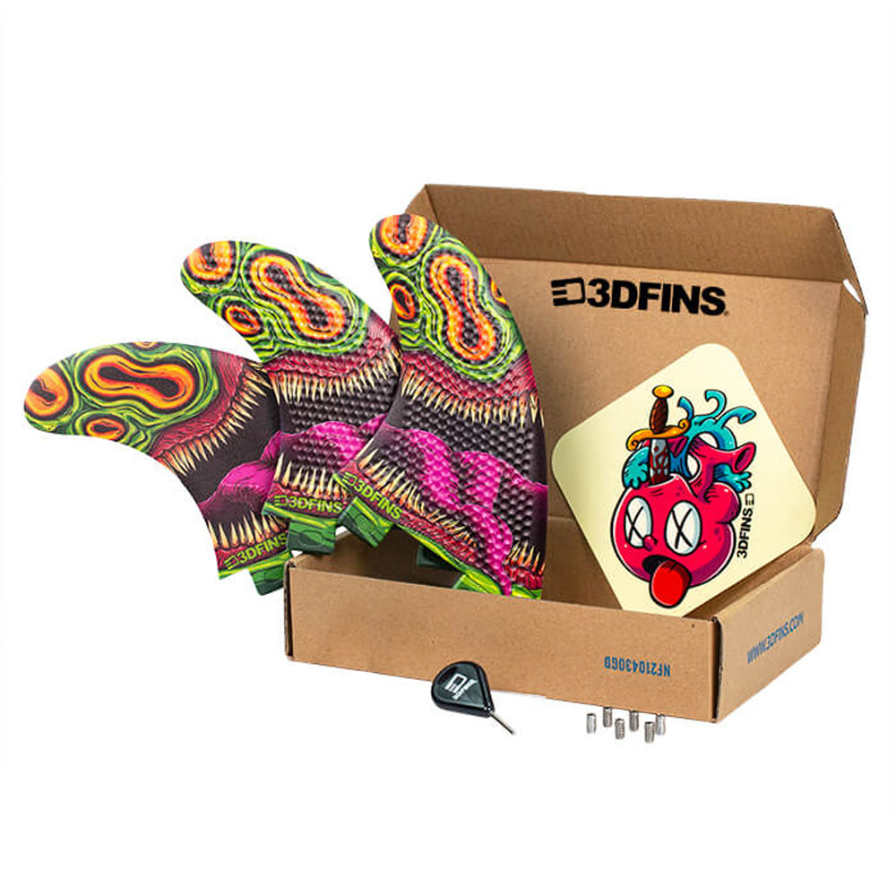 3D Fins - All Rounder Thruster - Medium - Mouthy (FCS1/FCS2/Futures)