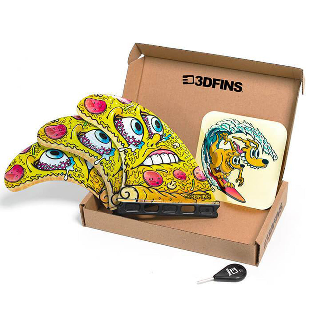3D Fins - All Rounder Thruster - Medium - Pizza (FCS1/FCS2/Futures)