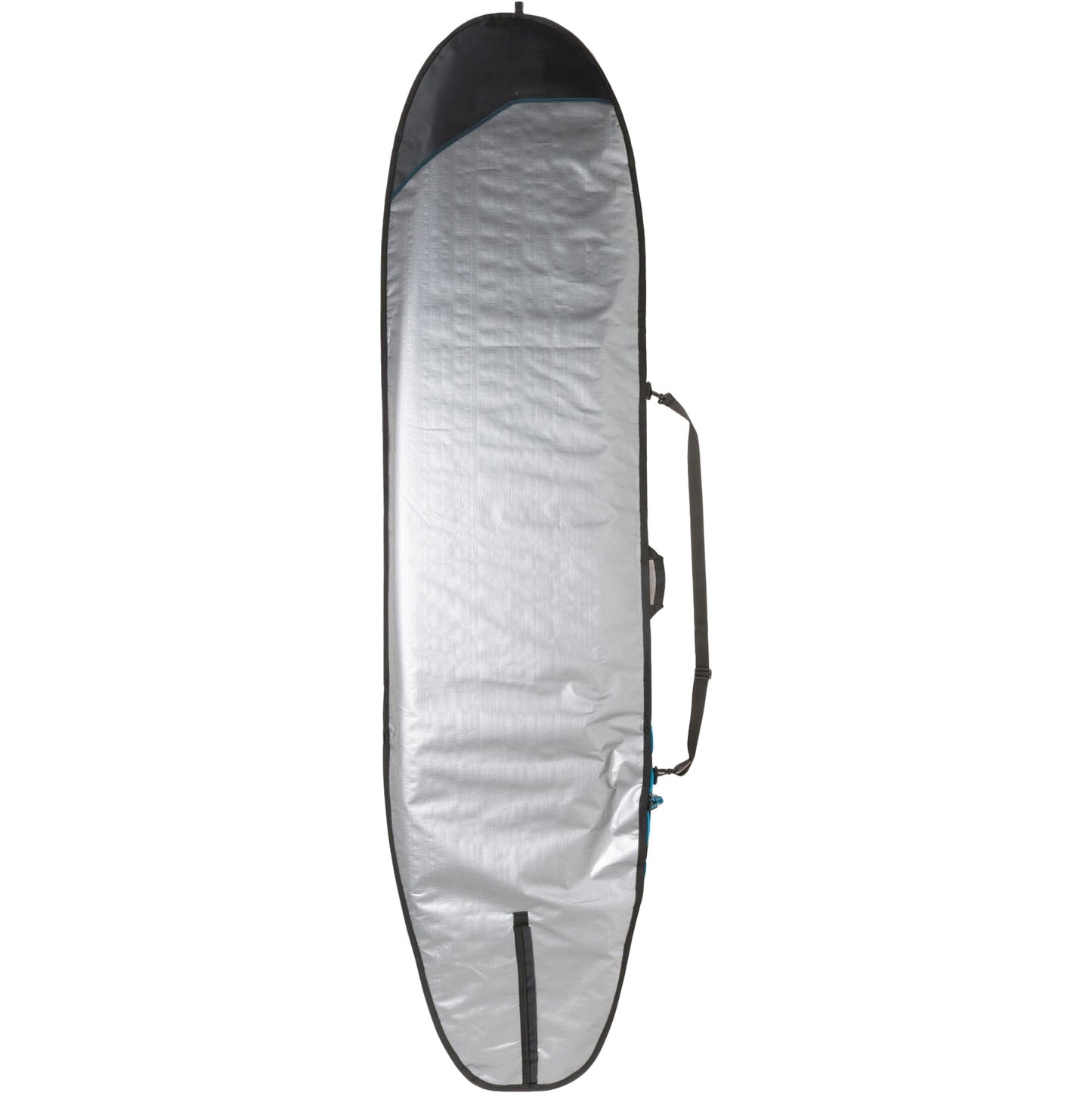 Silver Bulldog Longboard Surfboard Bag featuring a sturdy shoulder strap.