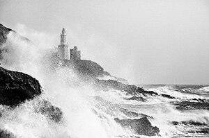 UK VAT Dan Santillo Glass placemat - Lighthouse