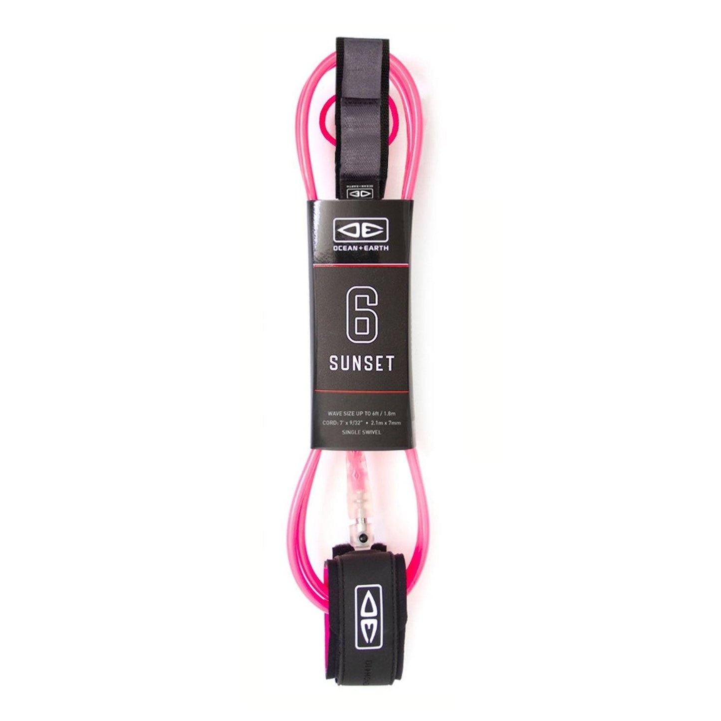 6ft Surfboard Leash for Beginners | Diamond Flex Sunset