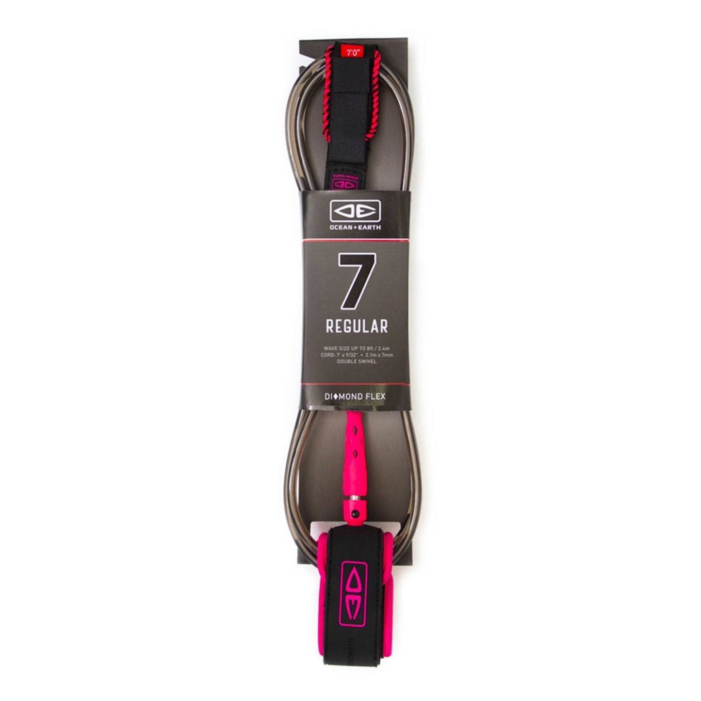 Diamond Flex Regular Surfboard Leash - 7ft Performance
