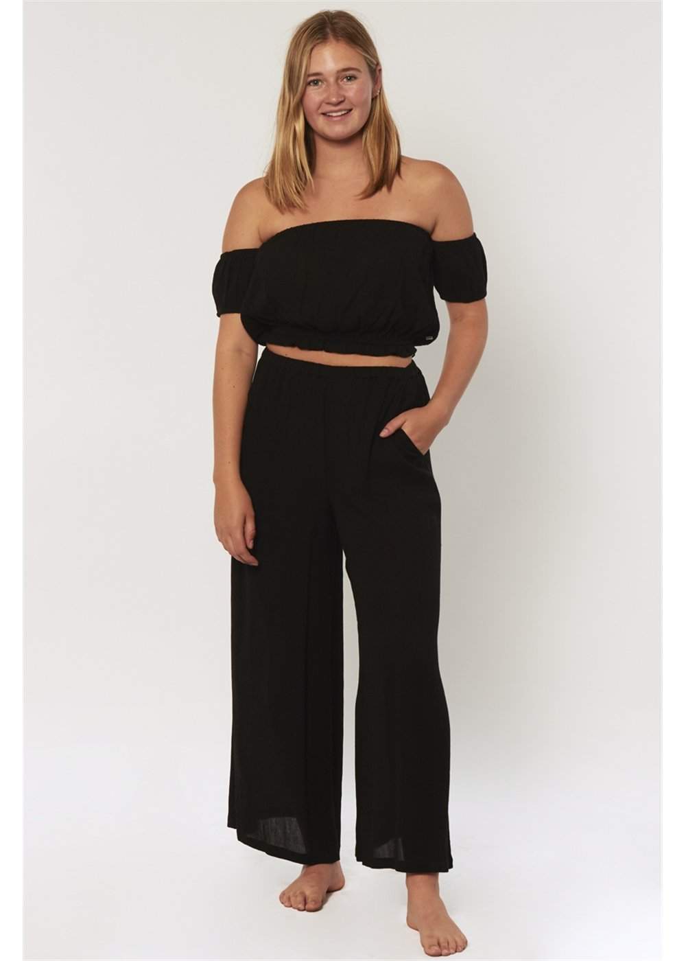 Sisstrevolution Paradise Palms S/S Wvn Top