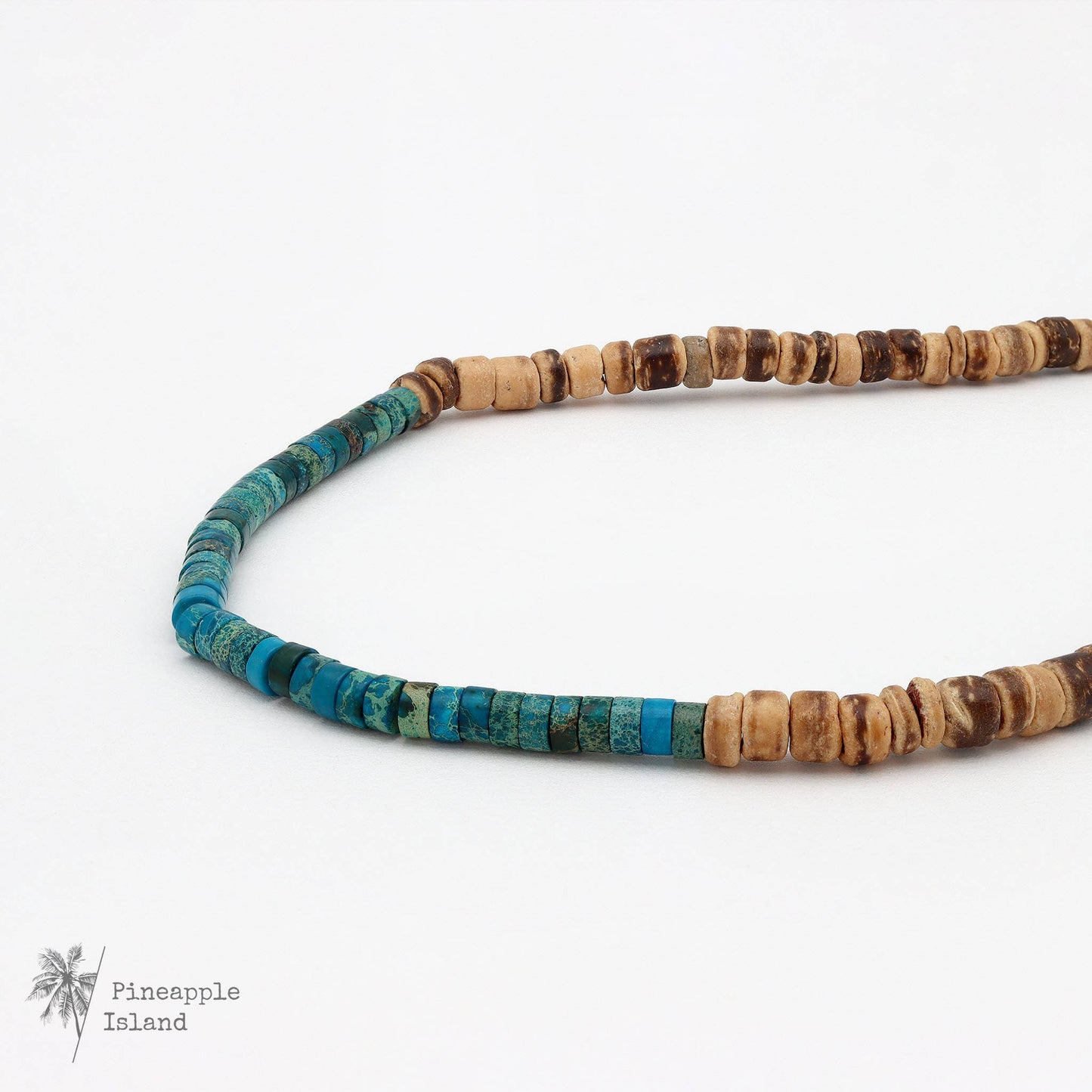 Pineapple island Koʻolau Wood Beaded Necklace