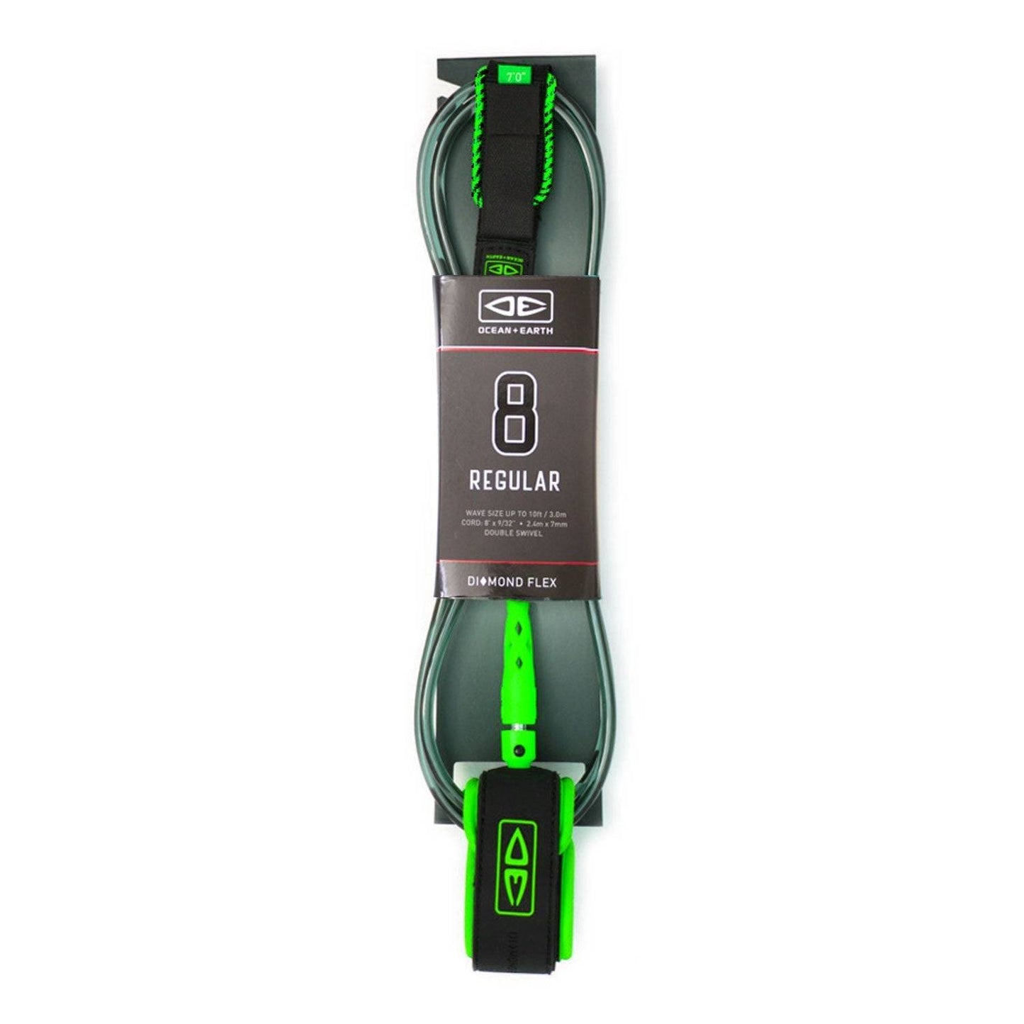 Diamond Flex Regular Surfboard Leash - 8ft