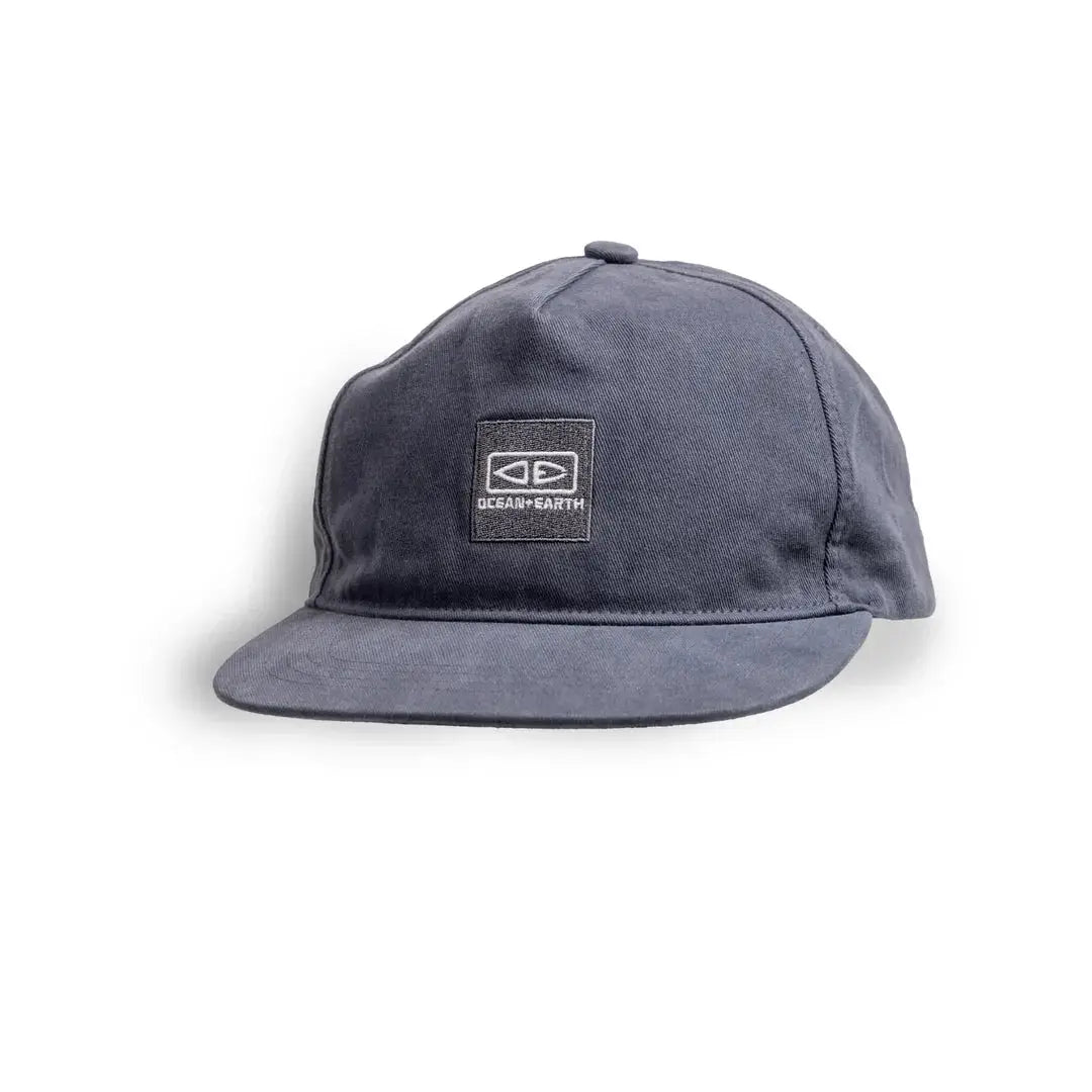 Washed Cotton Snap Back Cap - 5 Panel Style