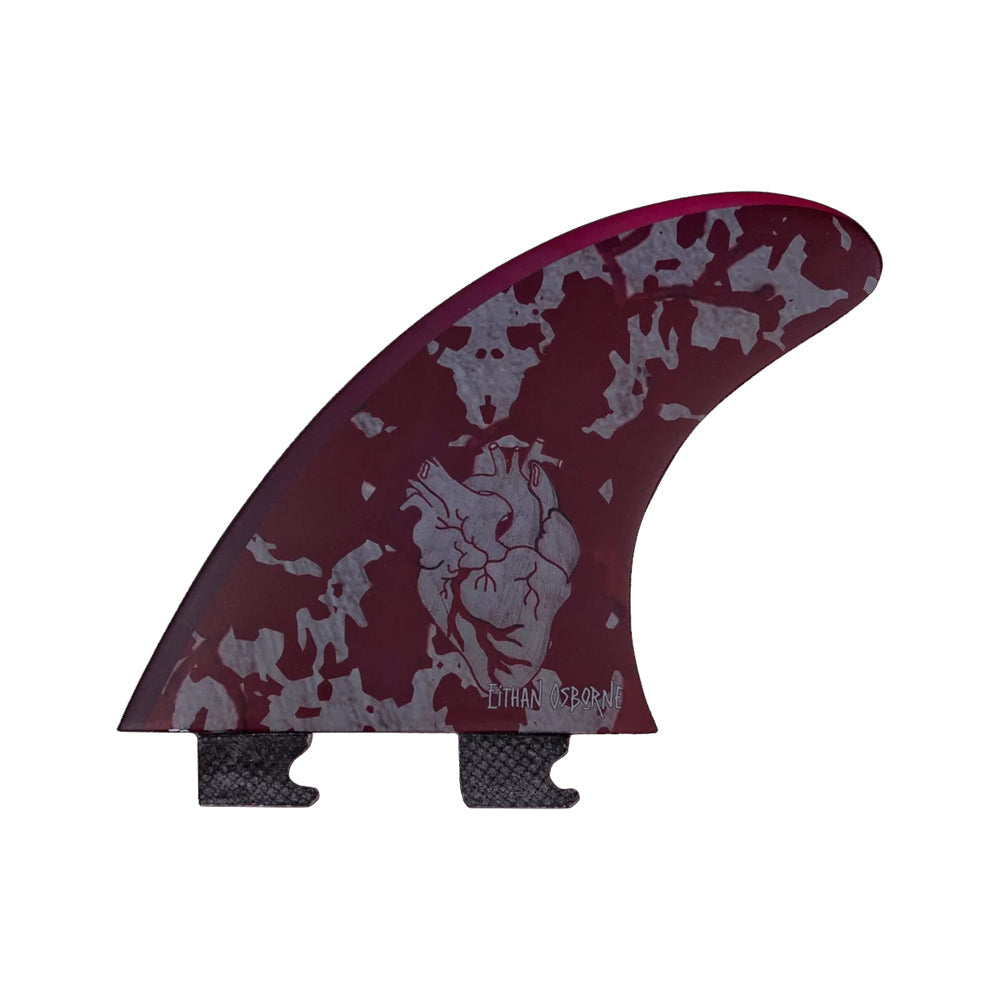 Captain Fin Co - Eithan Osbourne Heart Tri - SM/MD/LG - Black (Snap-In / FCS II)