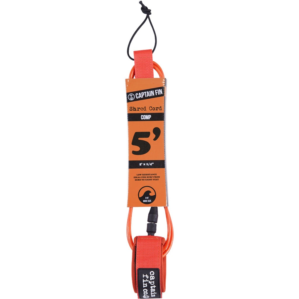 Captain Fin Co - Shred Cord - 5' Comp - Orange