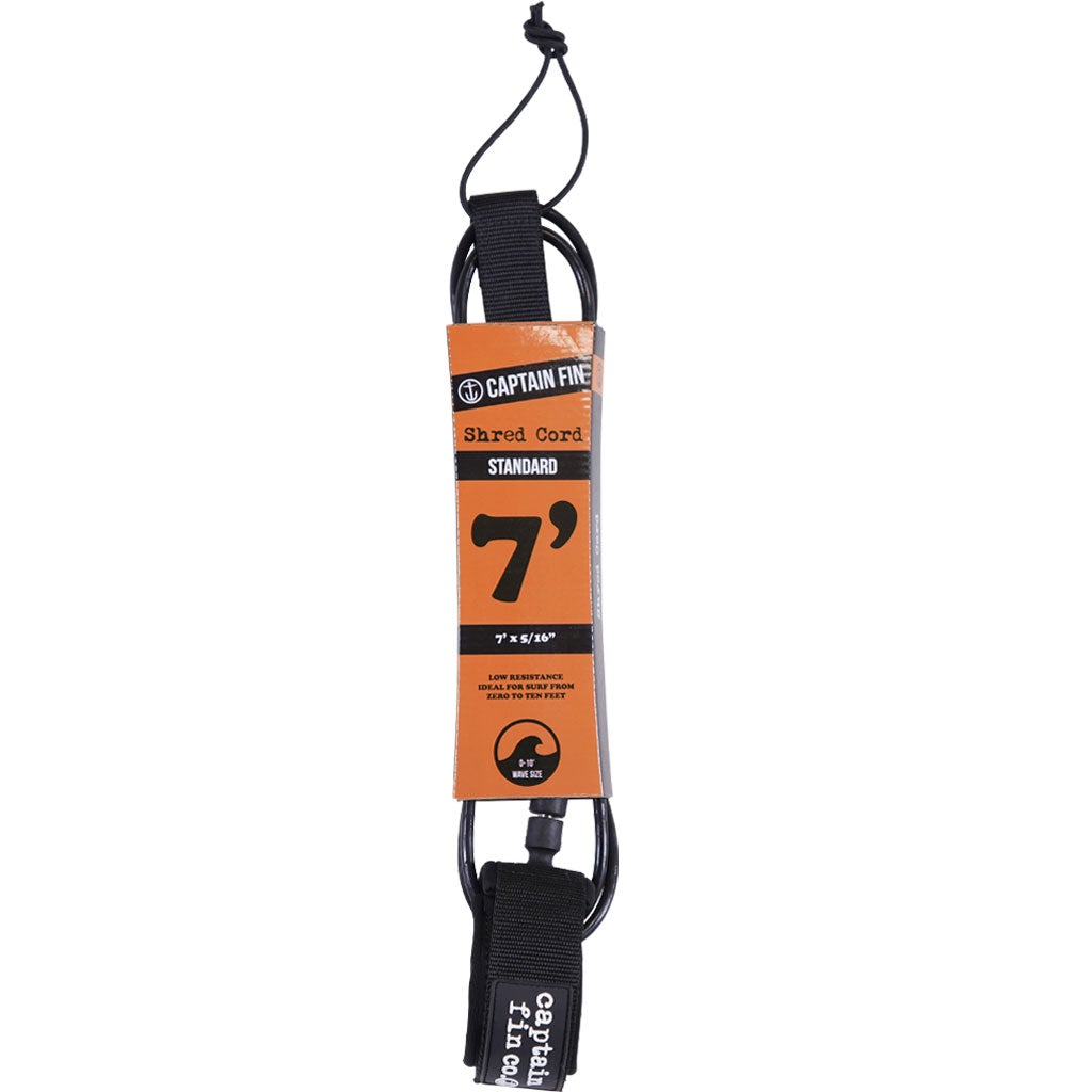 Captain Fin Co - Shred Cord - 7' Standard - Black