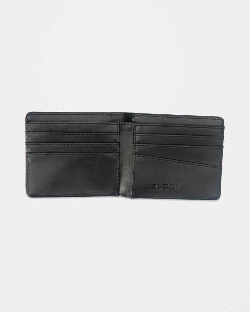 Volcom Single Stone Leather Wallet - Black