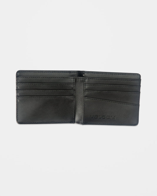 Volcom Single Stone Leather Wallet - Black