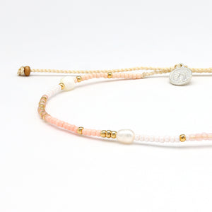 Pineapple Island Giada Cinta Pearl Beaded Surf Anklet - Turquoise