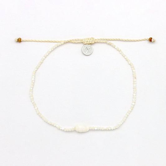 Pineapple Island Giada Melati Shell Beaded Anklet