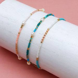 Pineapple Island Giada Gambia Beaded Anklet