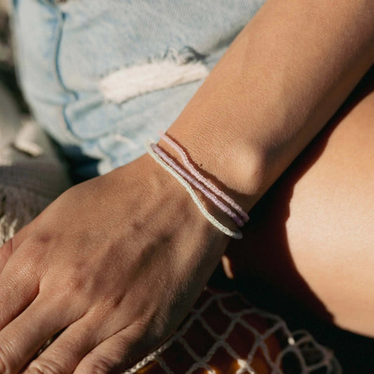 Ka'anapali Frosted Glass Beaded Bracelet Set
