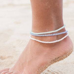 Pineapple Island Marley Glass Beaded Anklet
