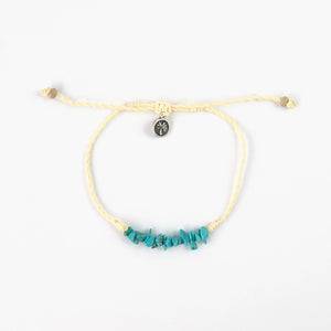 Pineapple Island Love Is Here Natural Stone Bracelet - Turquoise