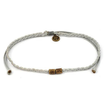 Pineapple Island leather rope bracelet LR-025 with braided design and charm.