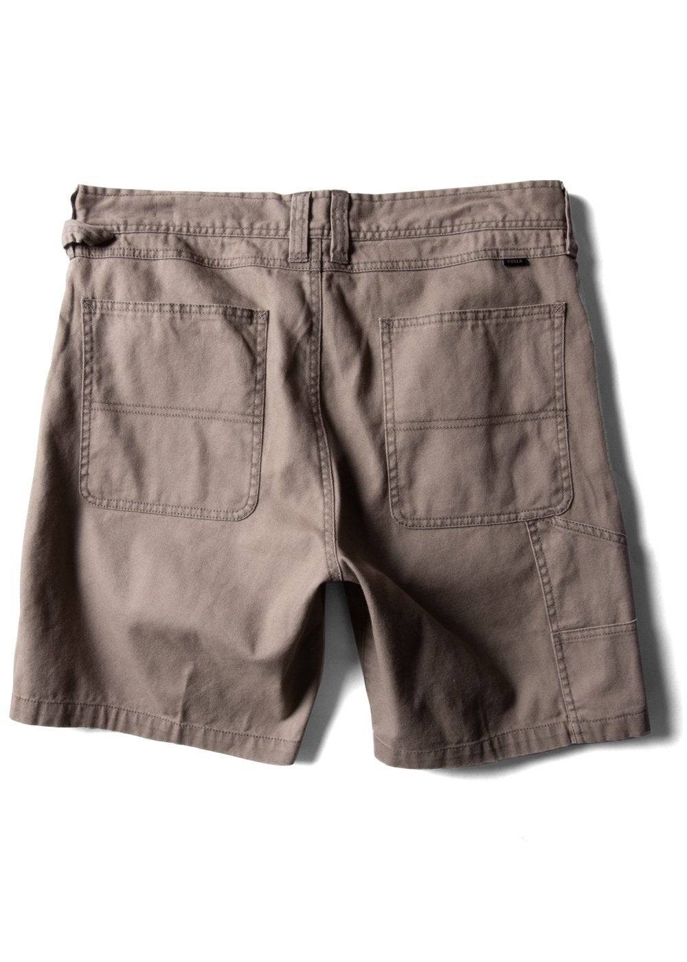 Vissla Pismo Painter 20" walkshort in cork color, back view.