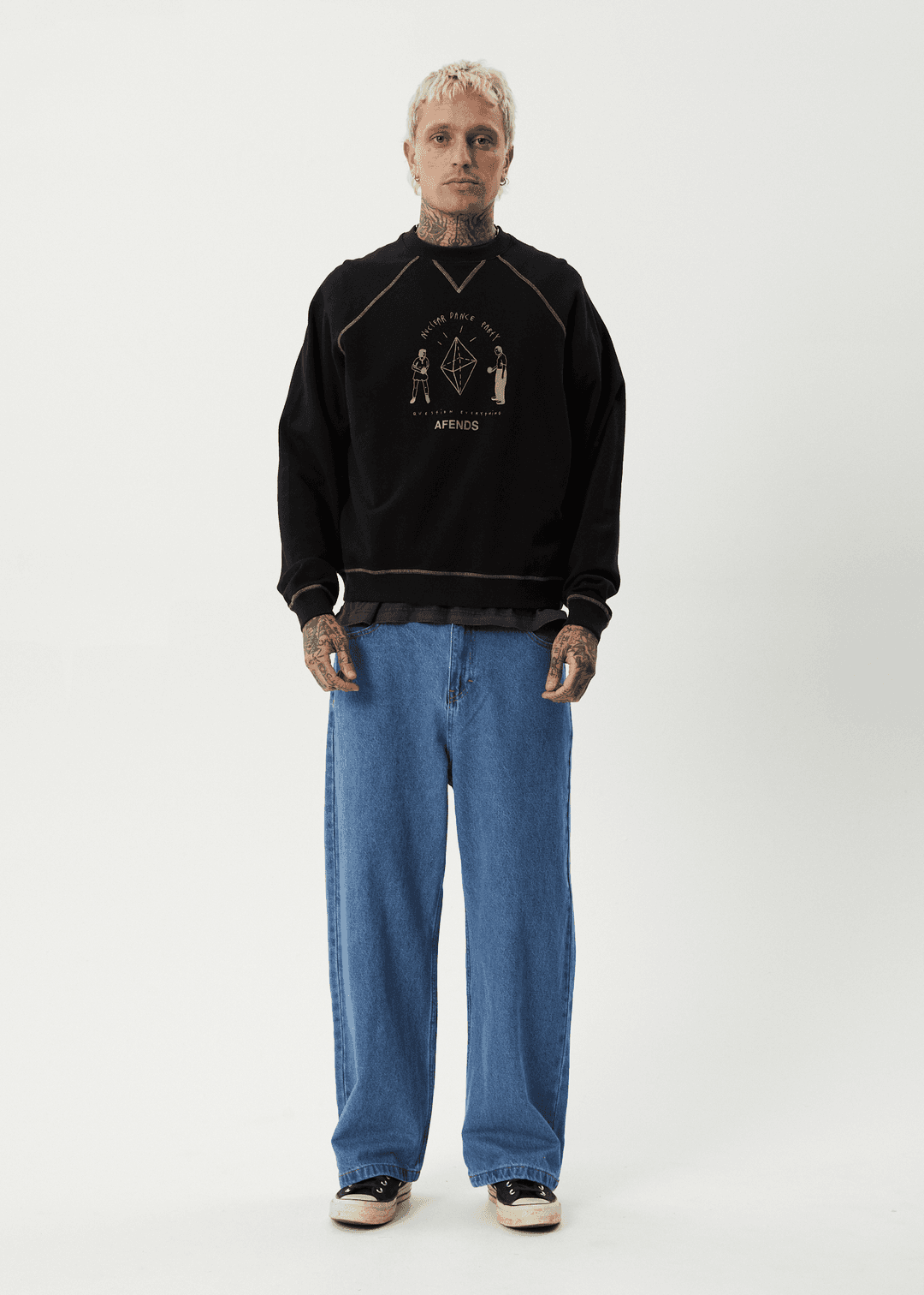 AFENDS Dance Party Crew Neck Jumper