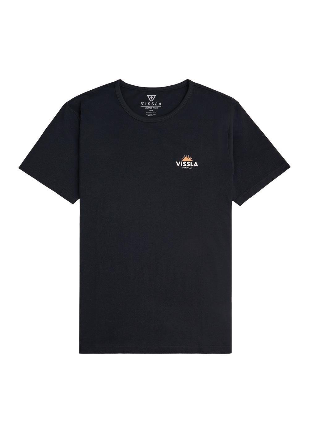 Vissla Raised By Waves SS Tee in phantom with small logo on front.