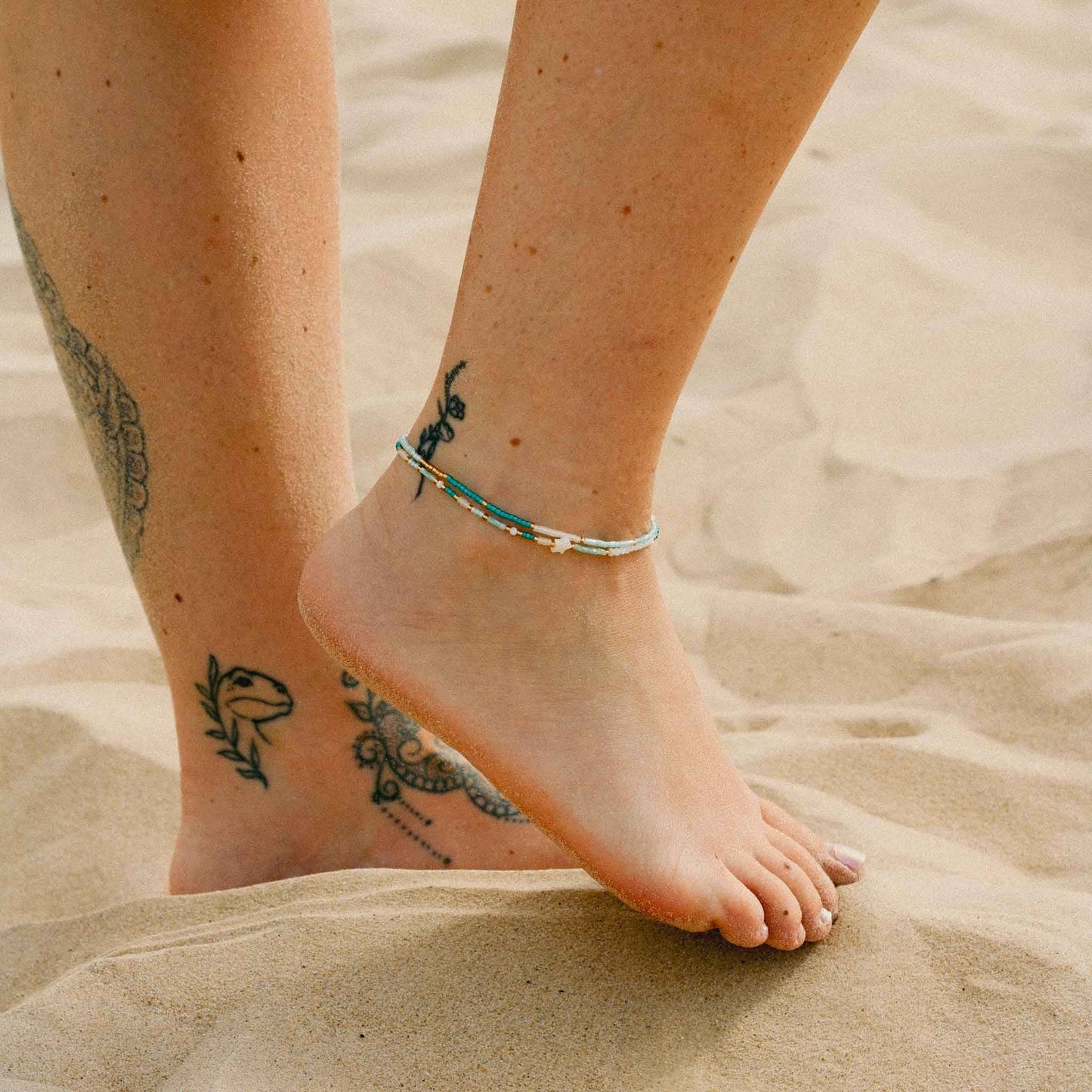 Stunning Bintang Laut Beaded Anklet for Any Occasion
