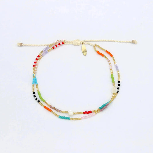 Berpesta Colourful Beaded Anklet