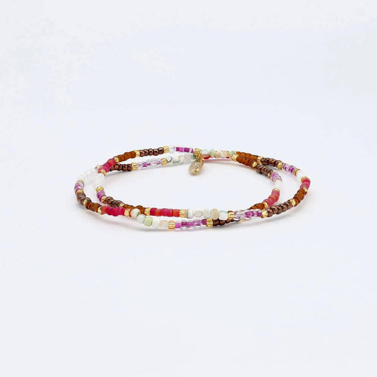 Berkilau Beaded Bracelet with Warm Tones for Daily Wear