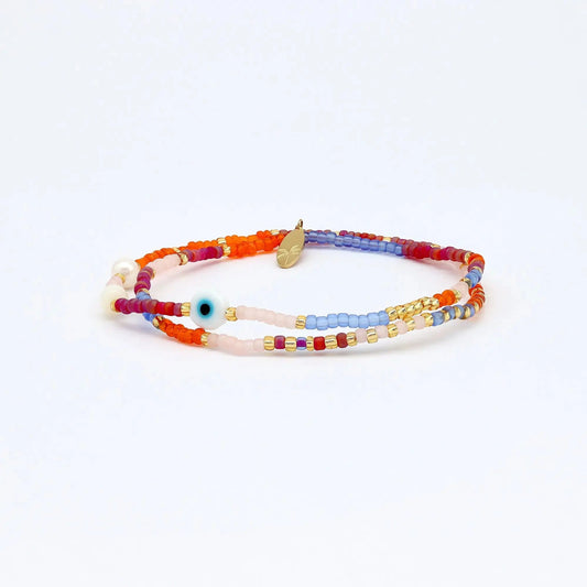 Matahari Evil Eye Beaded Bracelet