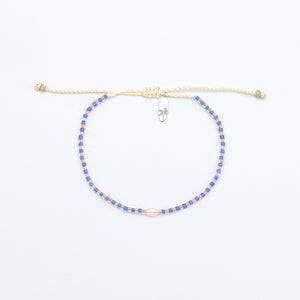 Pineapple Island Mutiara Dainty Beaded Pearl Bracelet - Coral