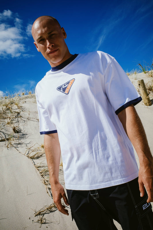 Rusty Trisector Ringer Short Sleeve Tee