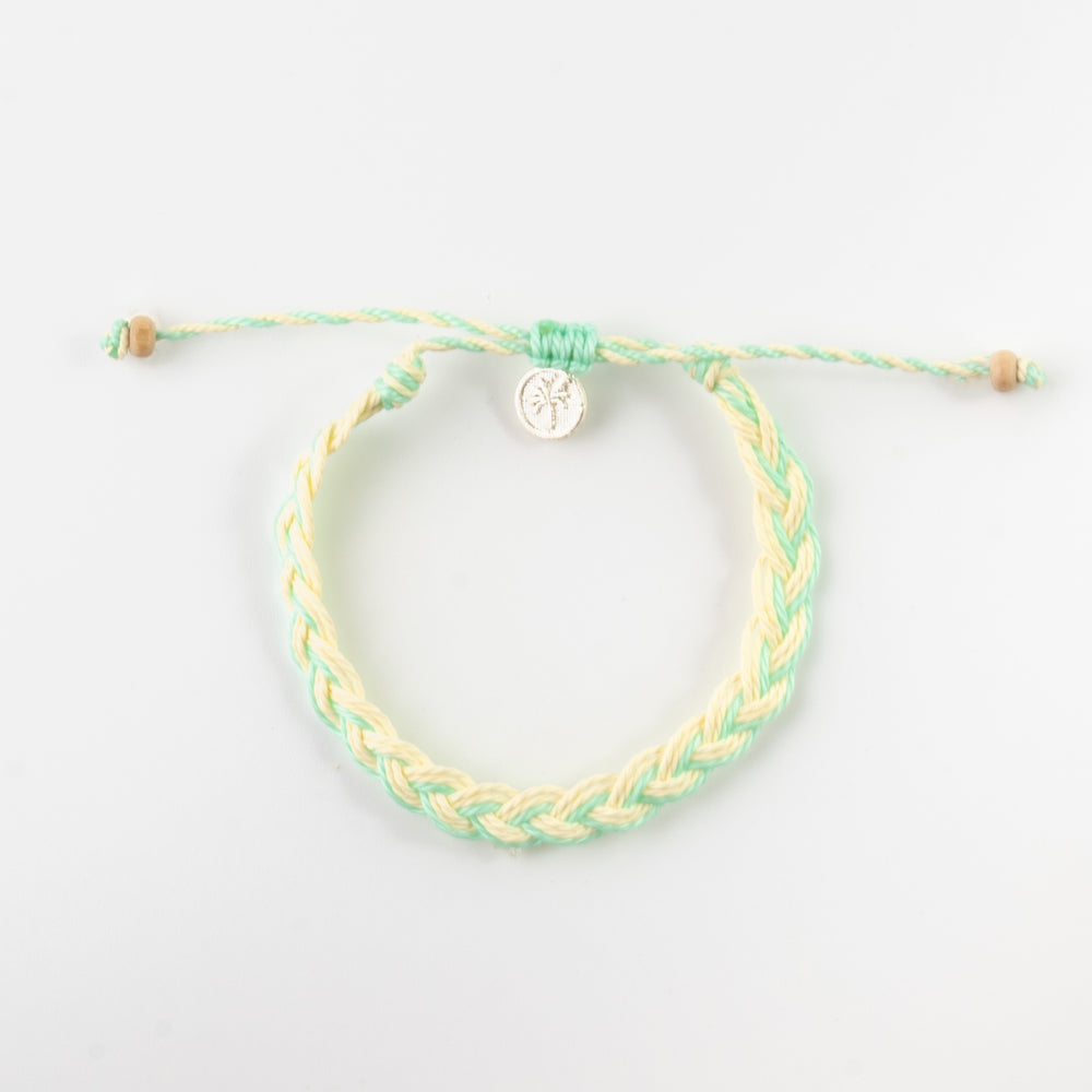 Pineapple Island RCB-040 bracelet with braided mint and cream design.