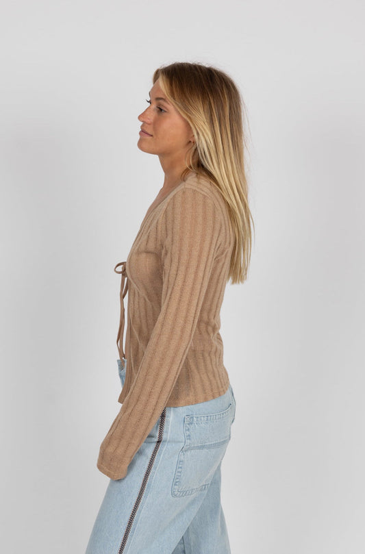 Rusty Oceanside knit top - camel