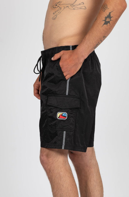 Rusty Tripped out elastic boardshort - black