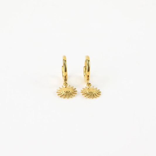 Pineapple Island Sun Hoop Earrings