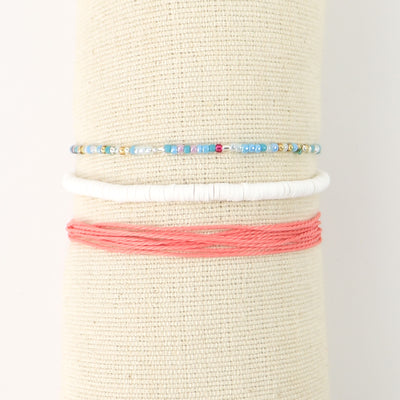 Pineapple Island Bpracay Colourful Beach Bracelet Set