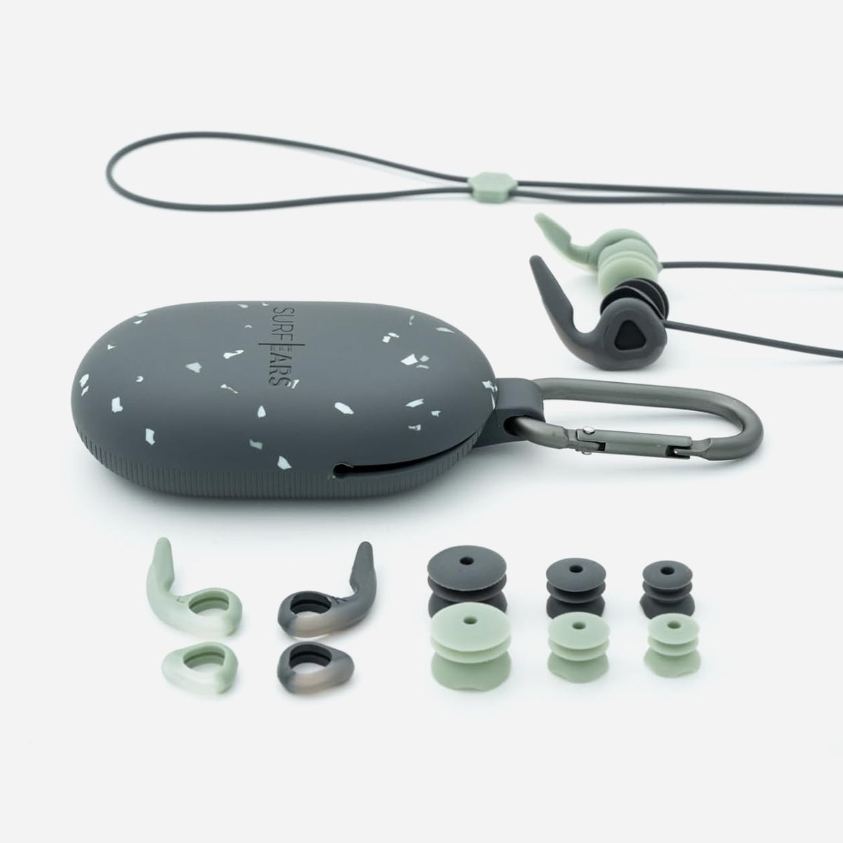 SurfEars 4.0: Surfing Ear Plugs - Black/Sage
