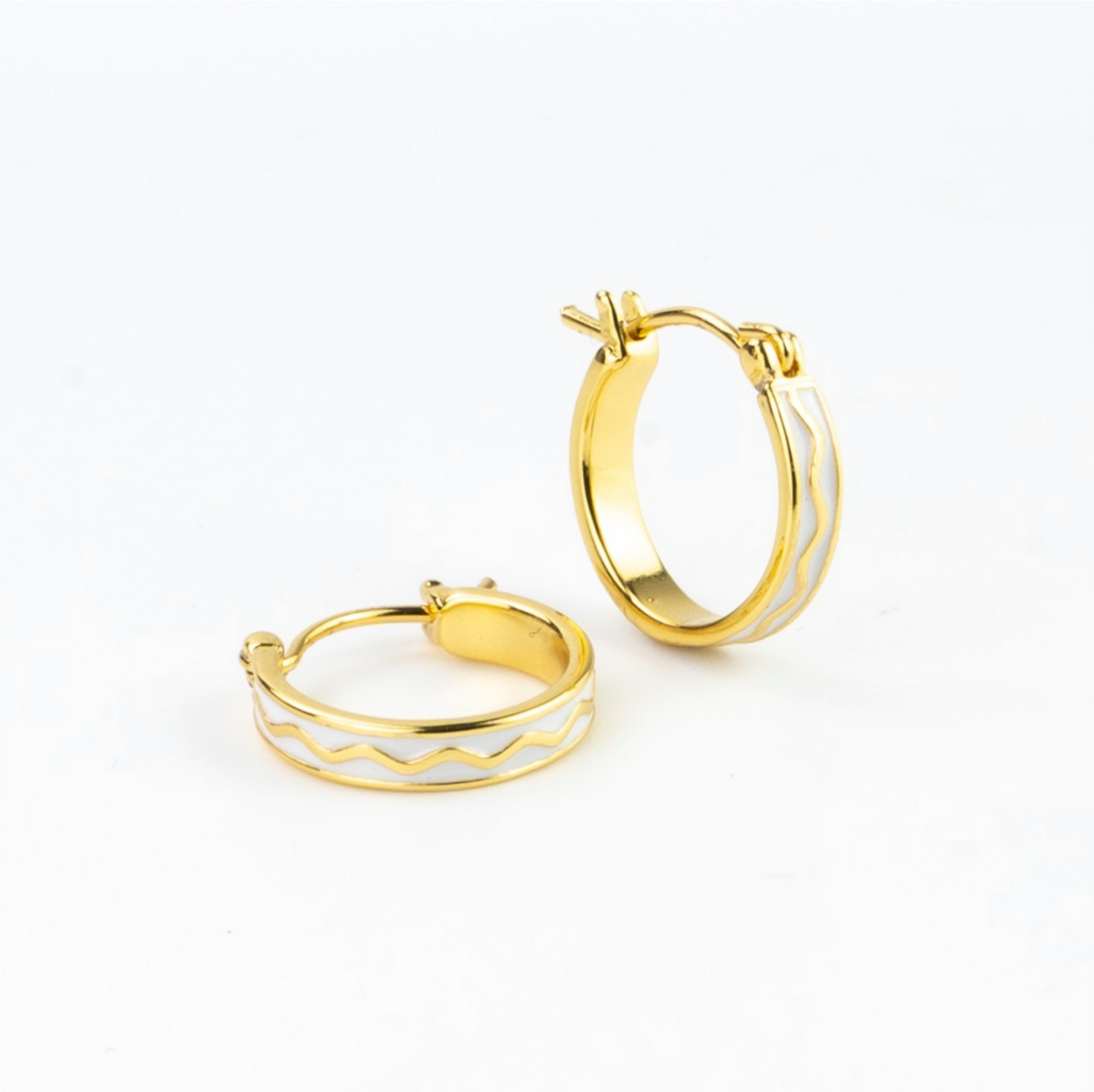 Pineapple Island Gold Infill Hoop Earings