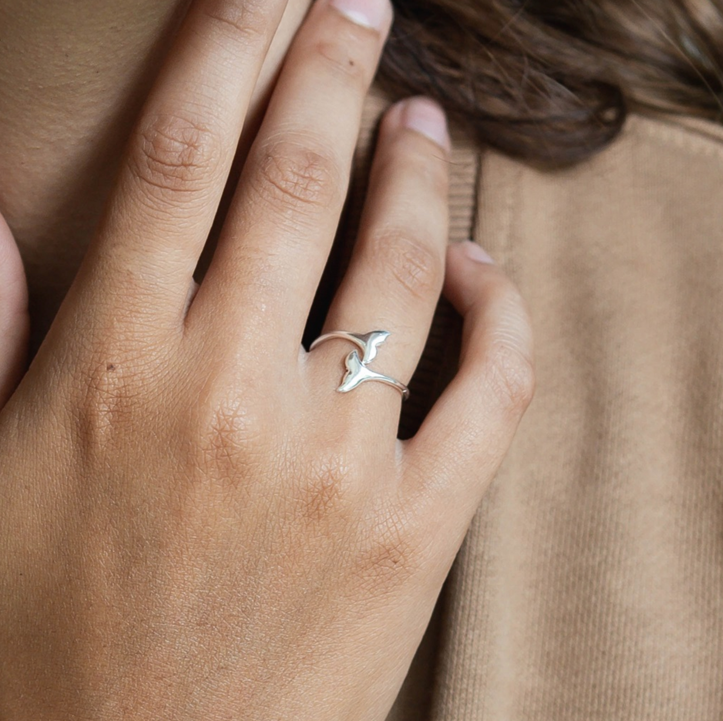 Pineapple Island Whale Tail Ring