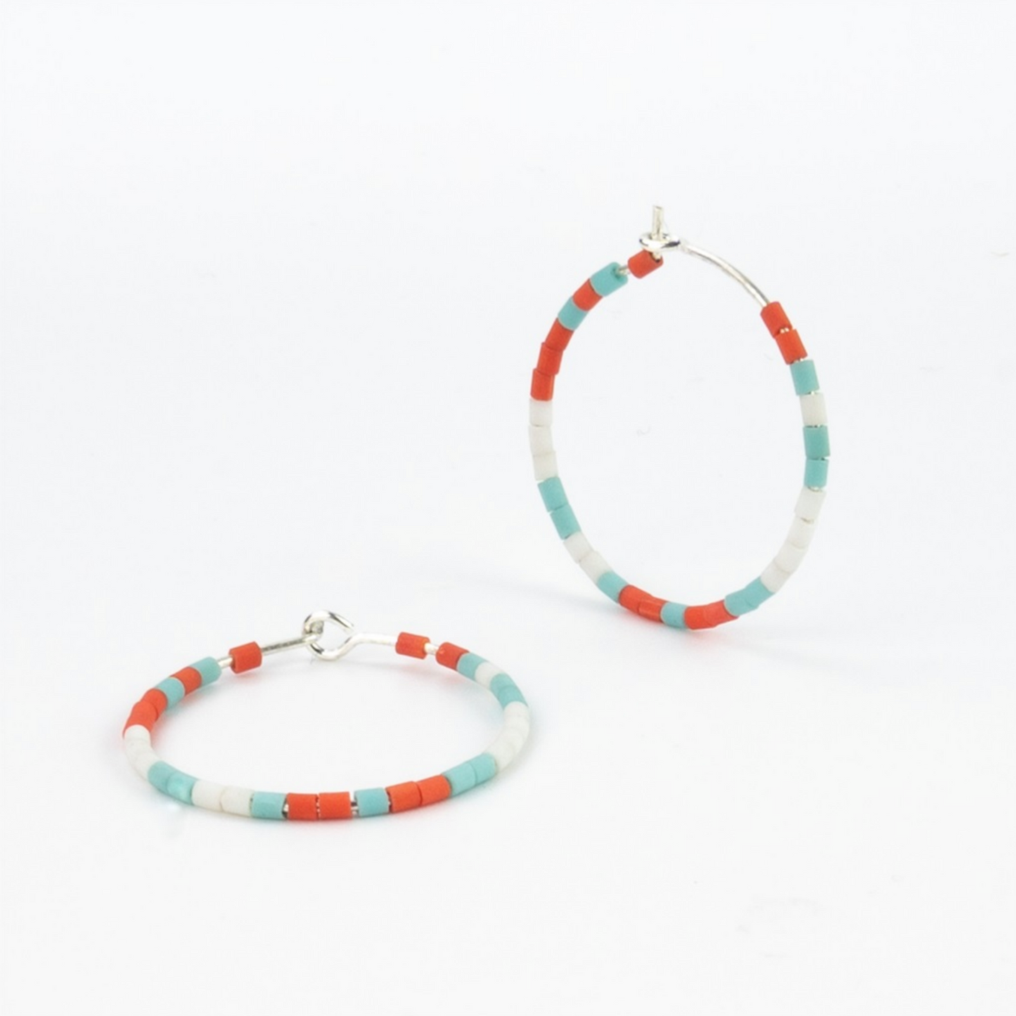 Pineapple island hoop earrings