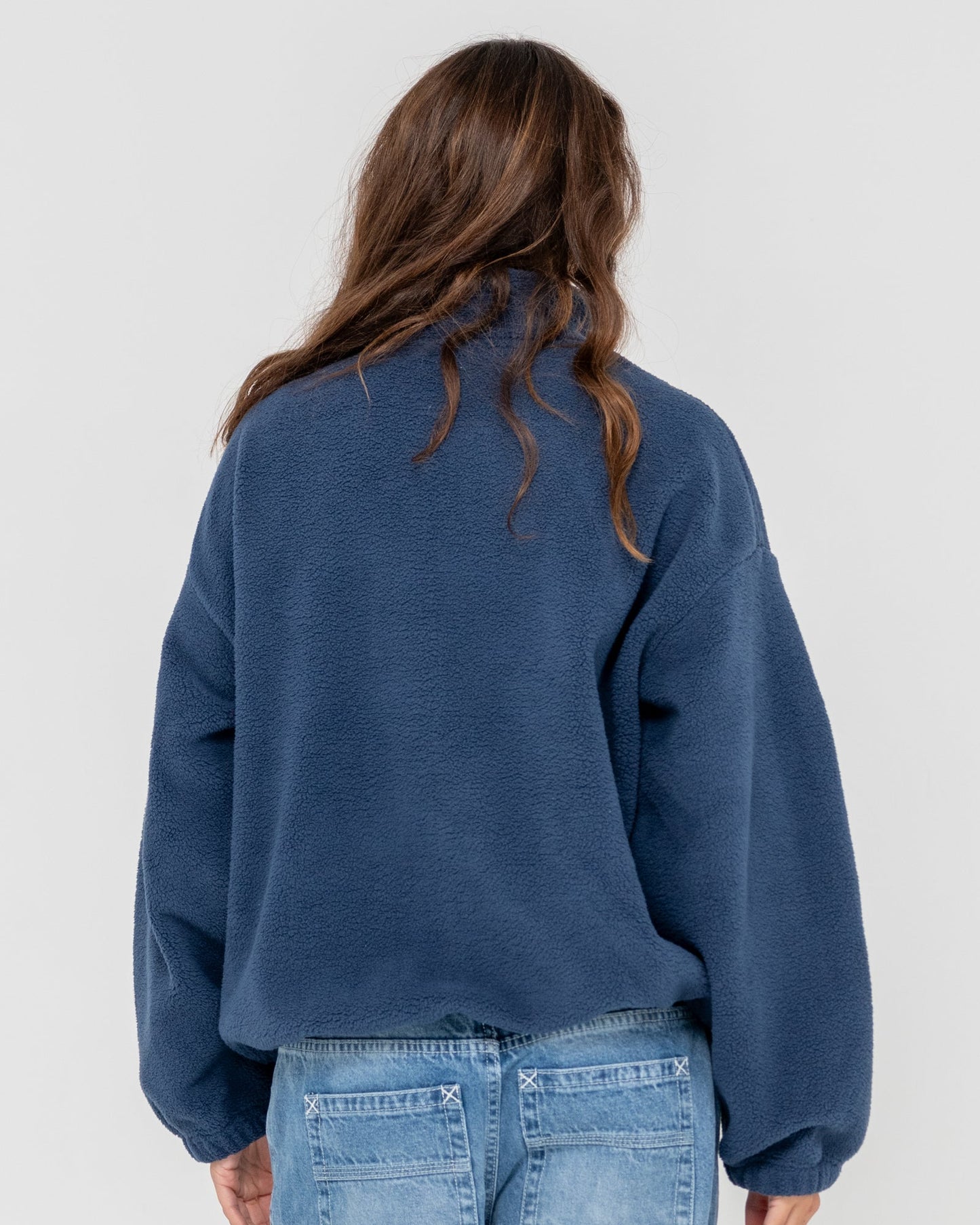 Rusty Two Tides Zip Through Sherpa Fleece