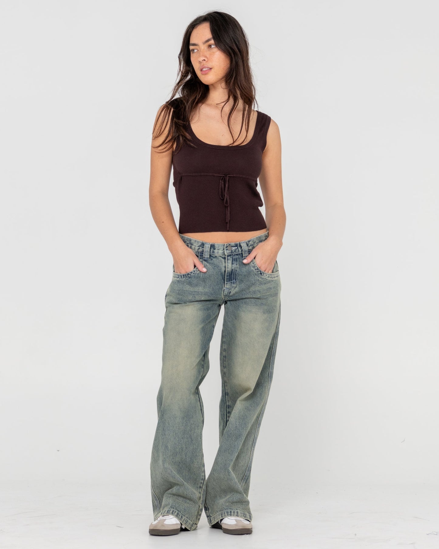 Rusty - Flip Mommy Low Rise tapeless denim jean - dirty dawg